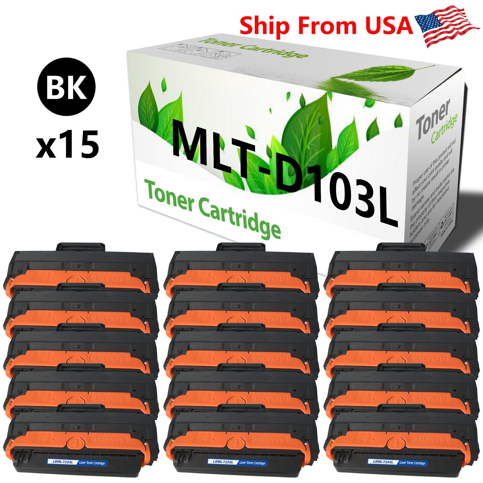 15PK MLT-D103L D103L Toner Cartridge Work With ML-2955DW ML-2951ND Printer