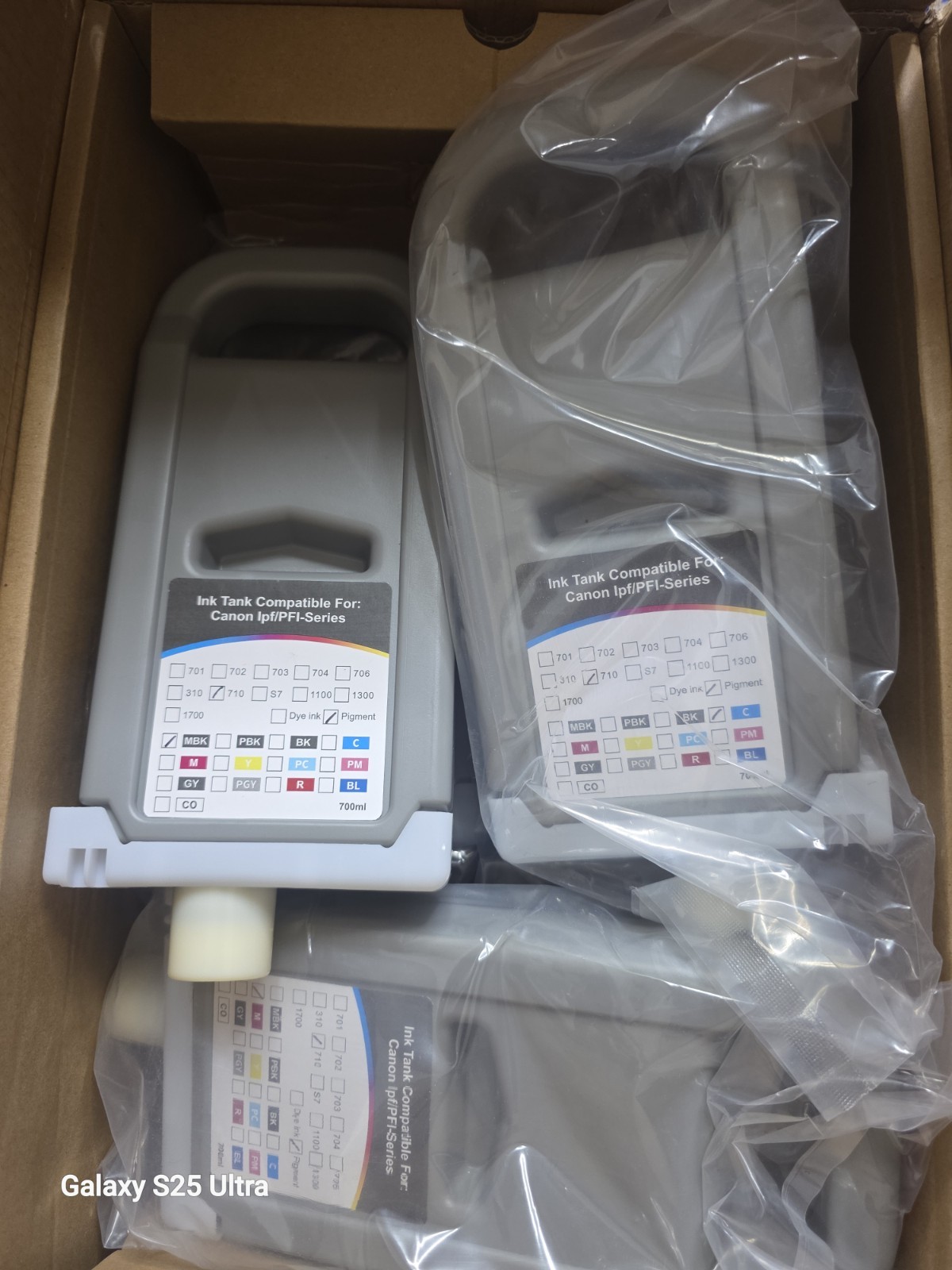 Canon PFI-710BK 700ml Ink Tank for TX Series Printers NEW OEM 5 pack 