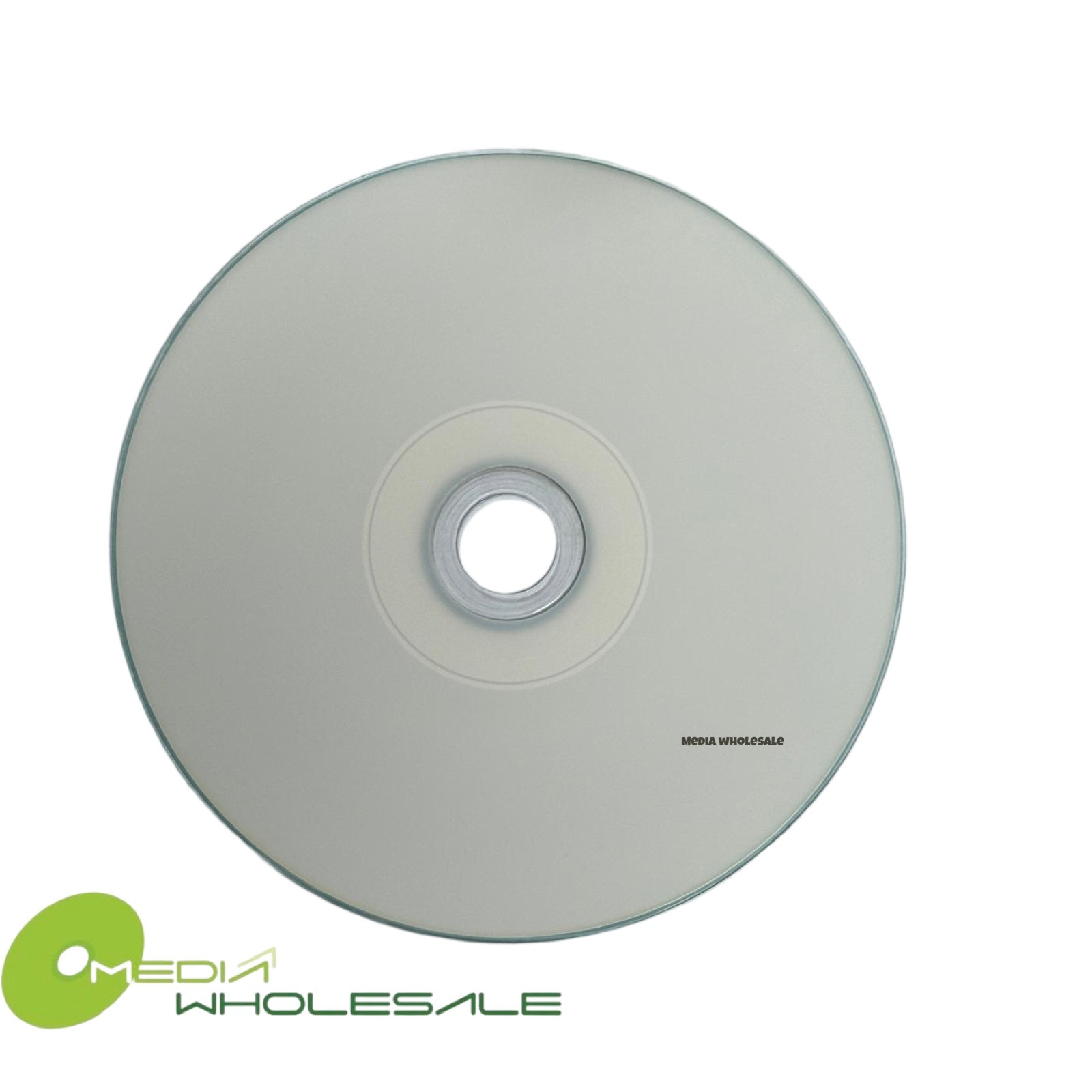100 Blank 52X CD-R 700MB White Top Glossy Inkjet Printable Disc No Logo -Sleeves