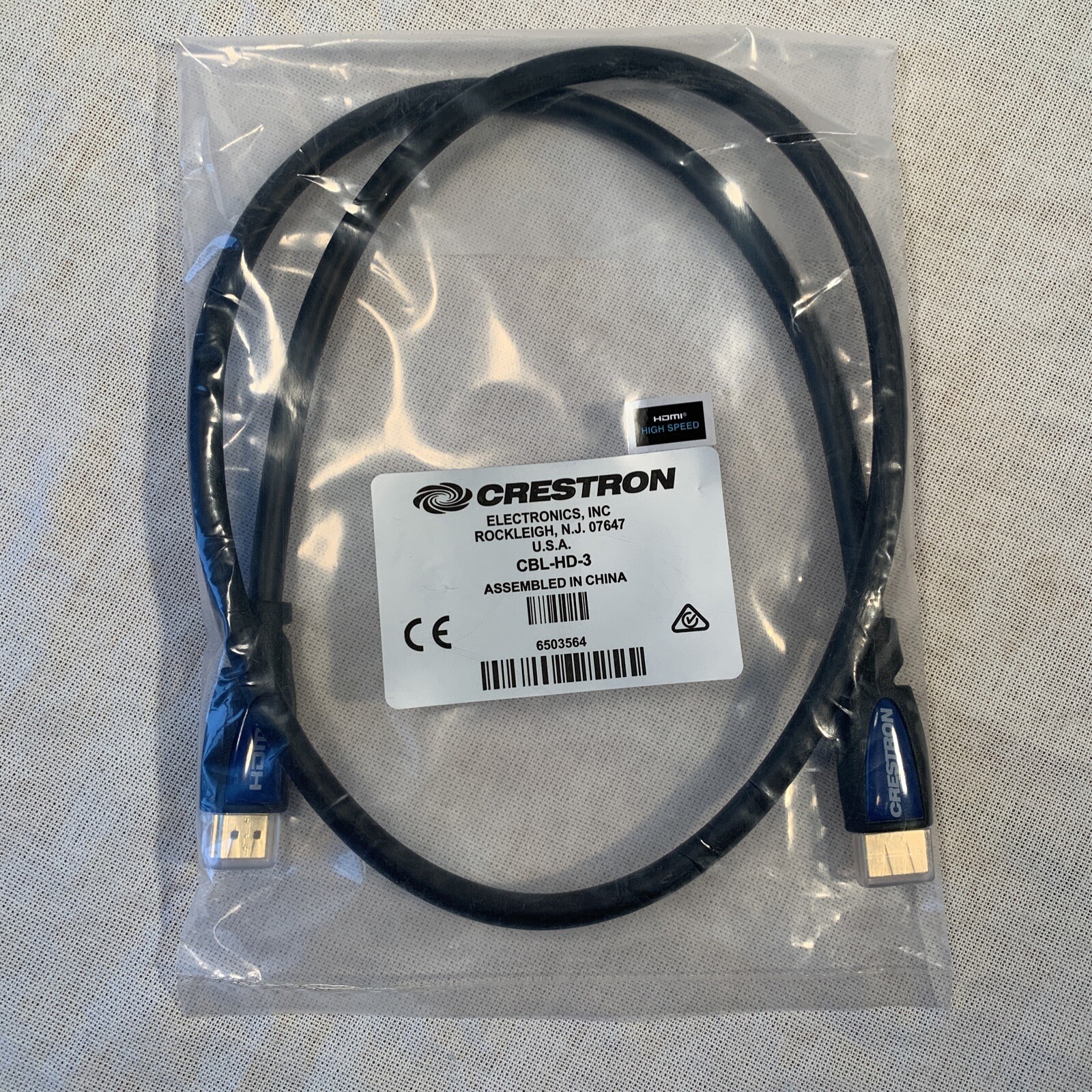Crestron Certified CBL-HD-3 HDMI® Interface Cable,18 Gbps, 20 ft (1.8 m) 6503564