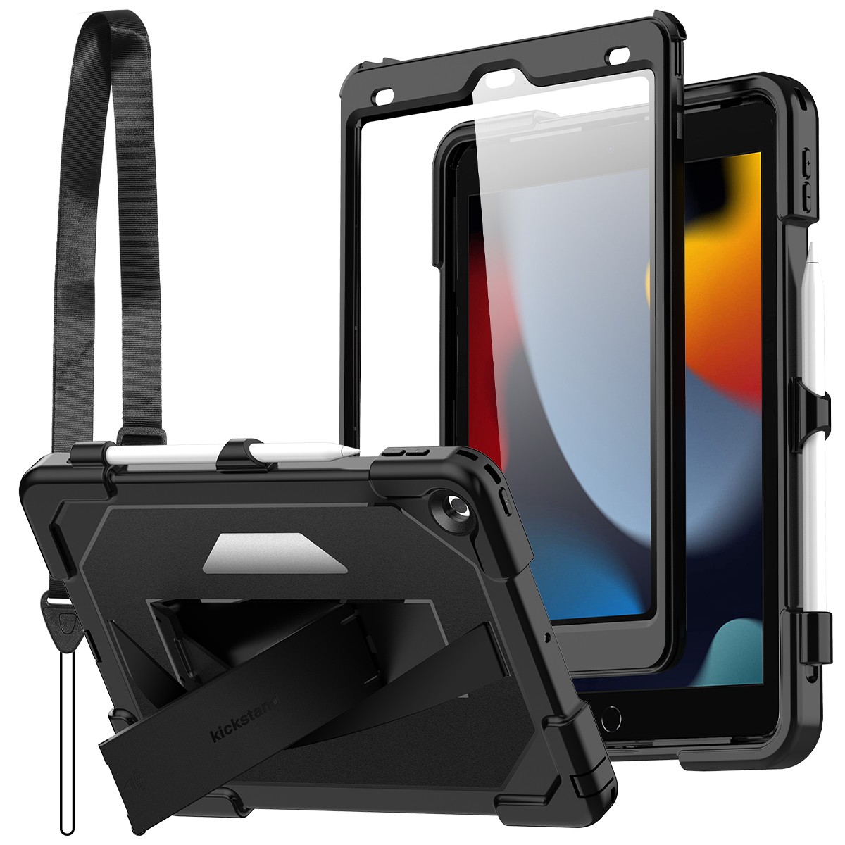 For iPad 9th gen 10.2 Case Shockproof Heavy Duty Military Cover Screen Protector