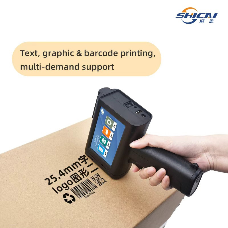 25.4mm Handheld TIJ Printer for Corrugated Box Shipping Label Date Batch