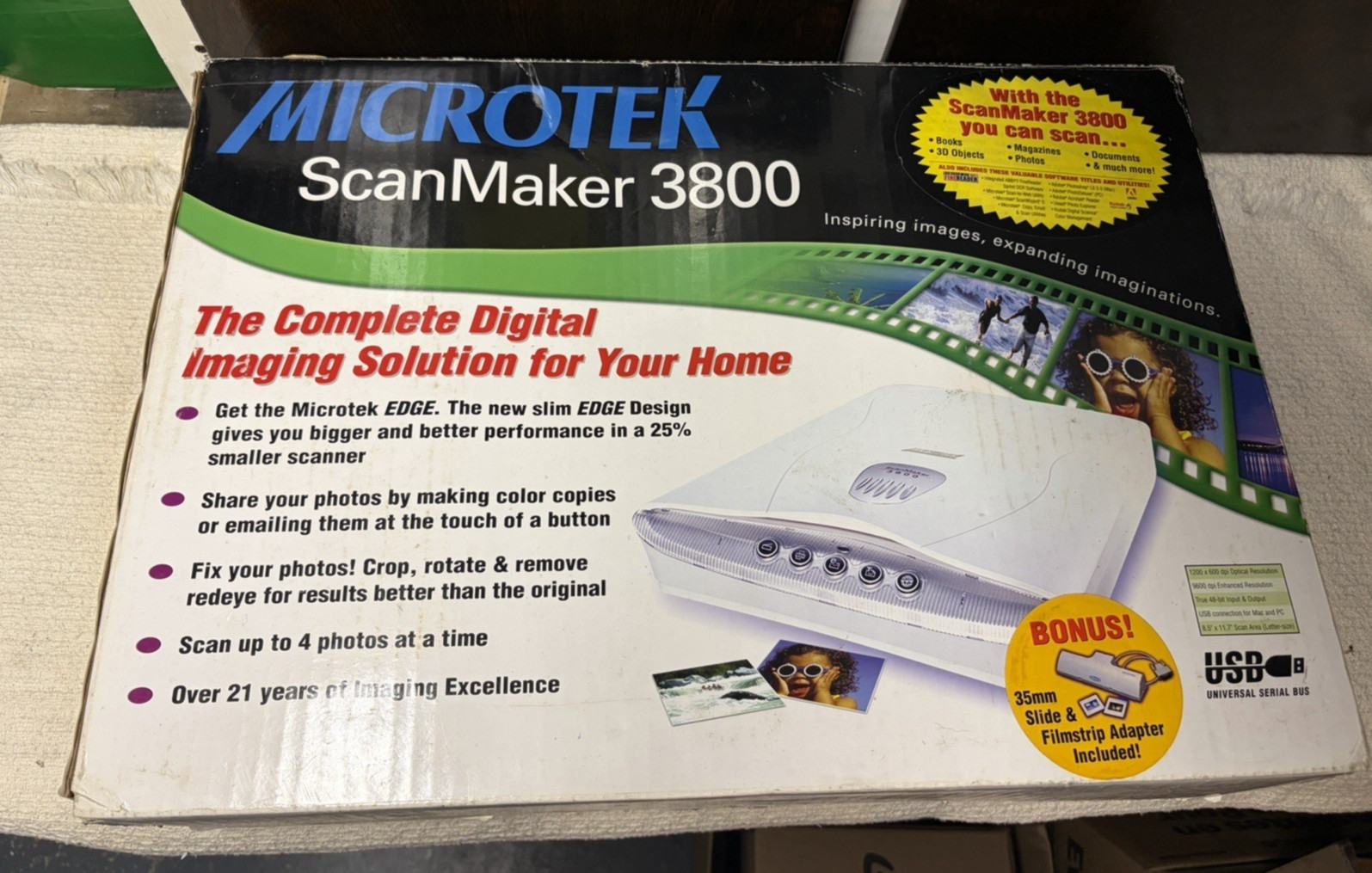 MICROTEK "Scan-Maker" HOME COMPUTER SCANNER #3800