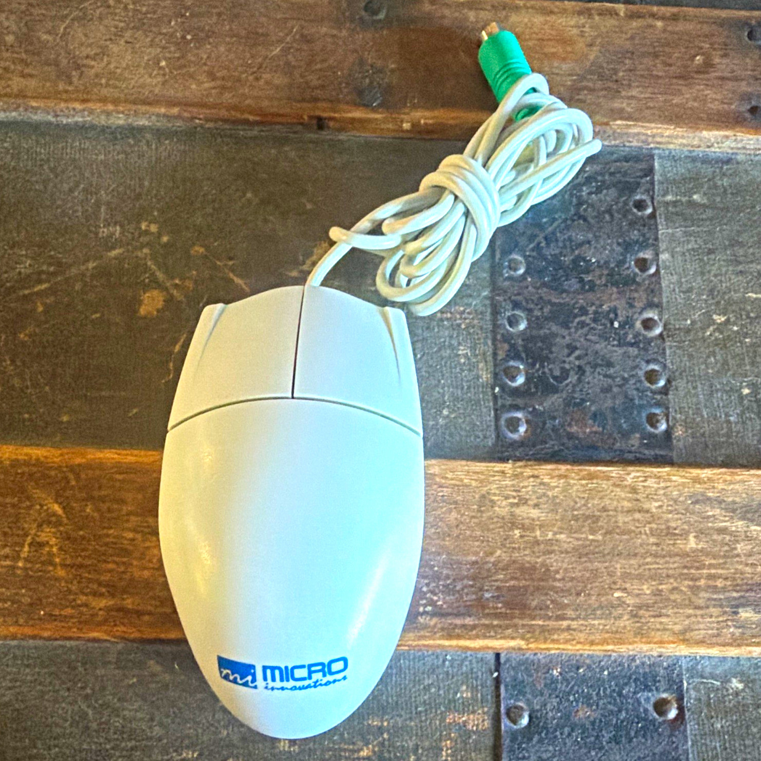 Vintage Micro Innovations PS/2 Optical Computer Mouse White PD430P - UNTESTED