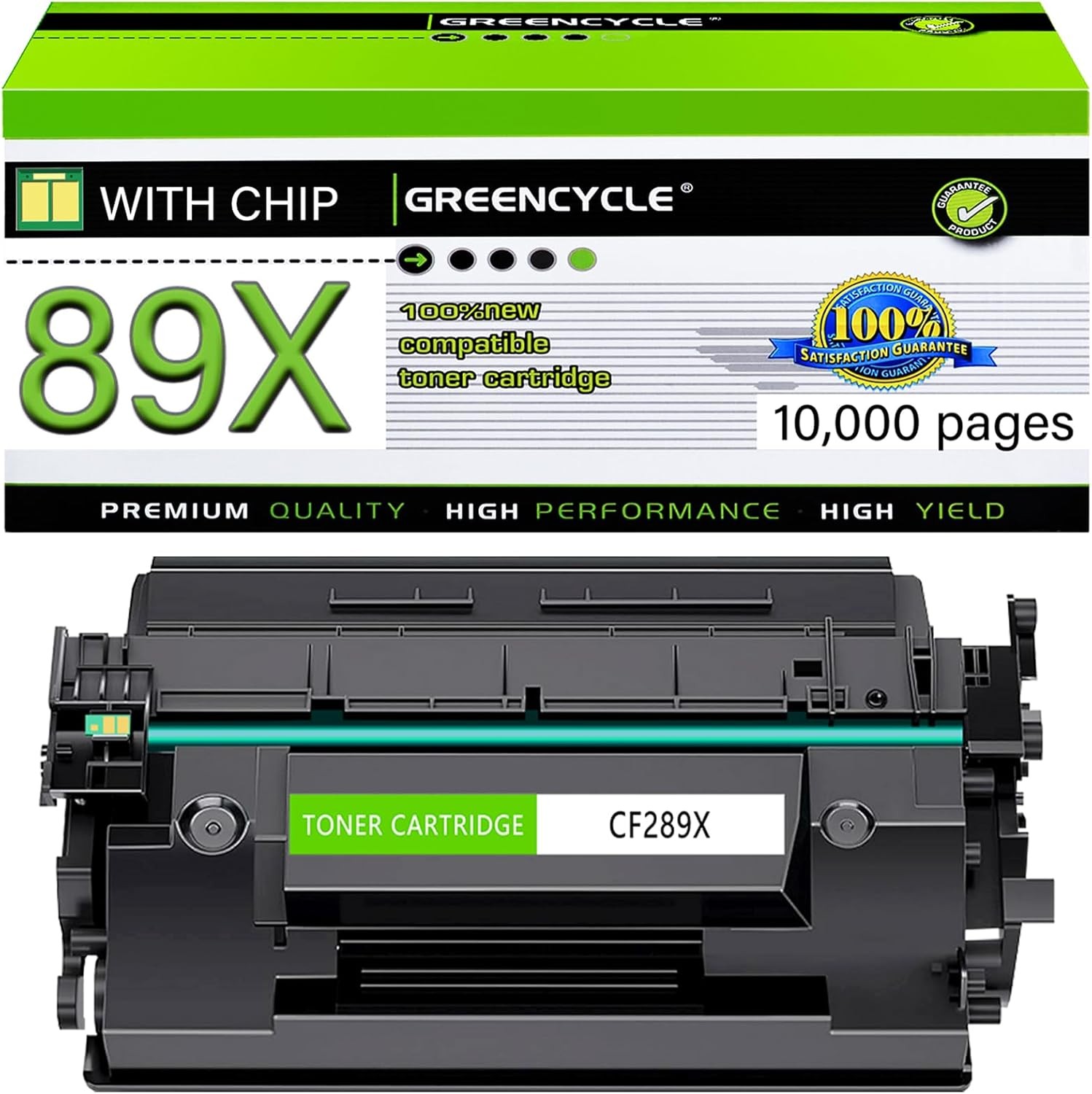 GREENCYCLE 89X CF289X New Chip Toner Cartridge For HP 89A M507X M507N MFP M528DN