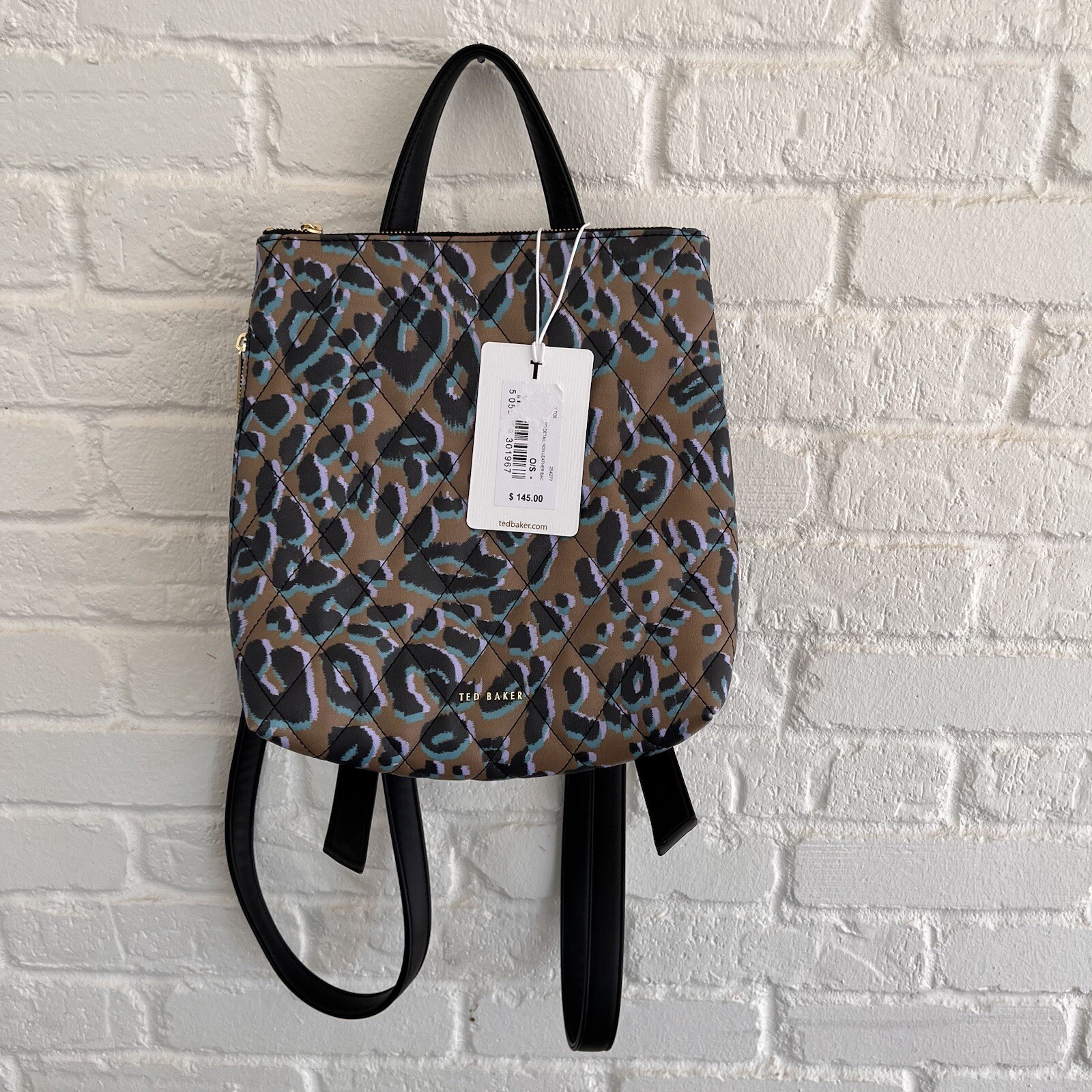 Ted Baker London Leopard Quilted Backpack 