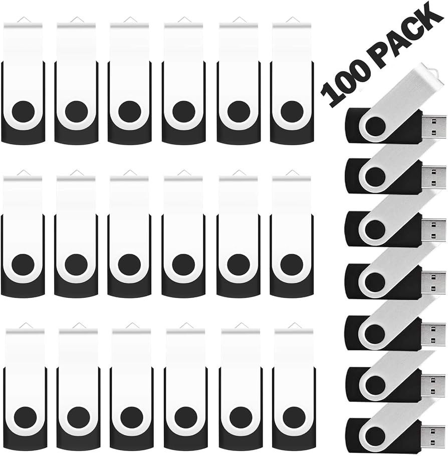 128MB Bulk Flash Drives 100 Pack EASTBULL USB 2.0 Flash Drives Pack Thumb Drives