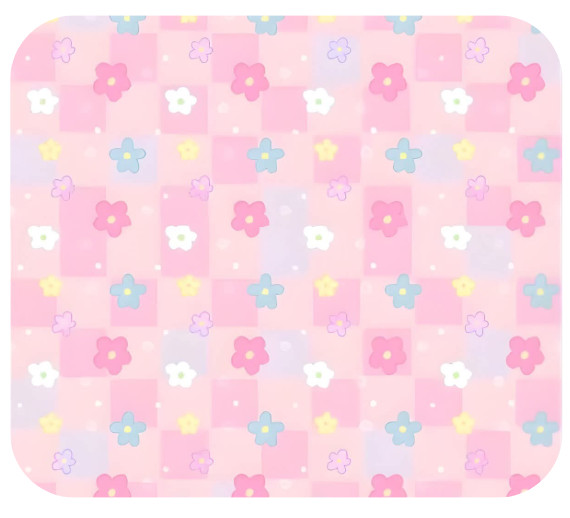 PINK HEARTS STARS BOWS LOVE VALENTINE FLORAL THEMED MOUSE PAD MOUSEPAD 9 X 7