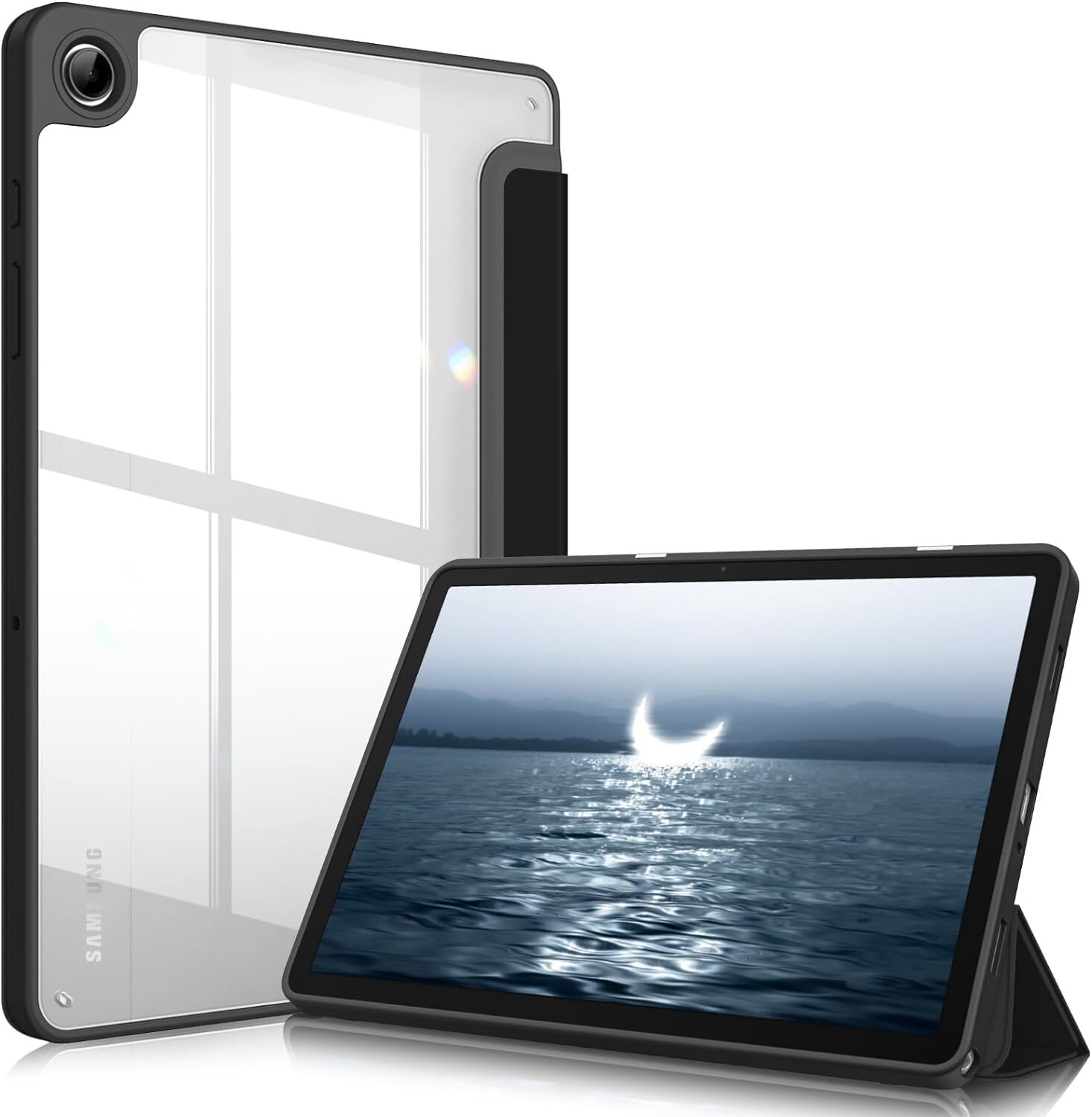 Clear Case for Samsung Galaxy Tab A11+/A9+ 11'' Shockproof Transparent Back Case