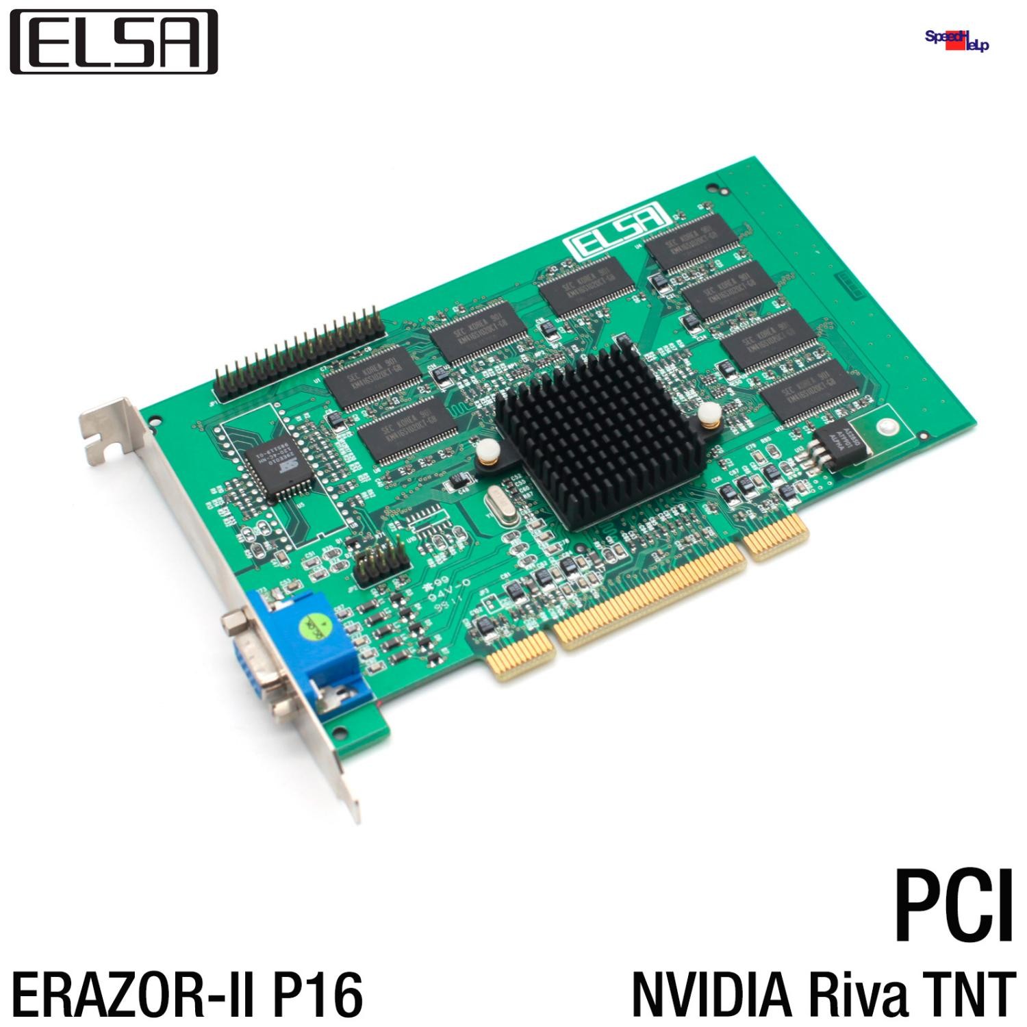 3D Pci Graphics Card Elsa Erazor Ii P16 16Mb Ram Video Card Nvidia Riva Tnt