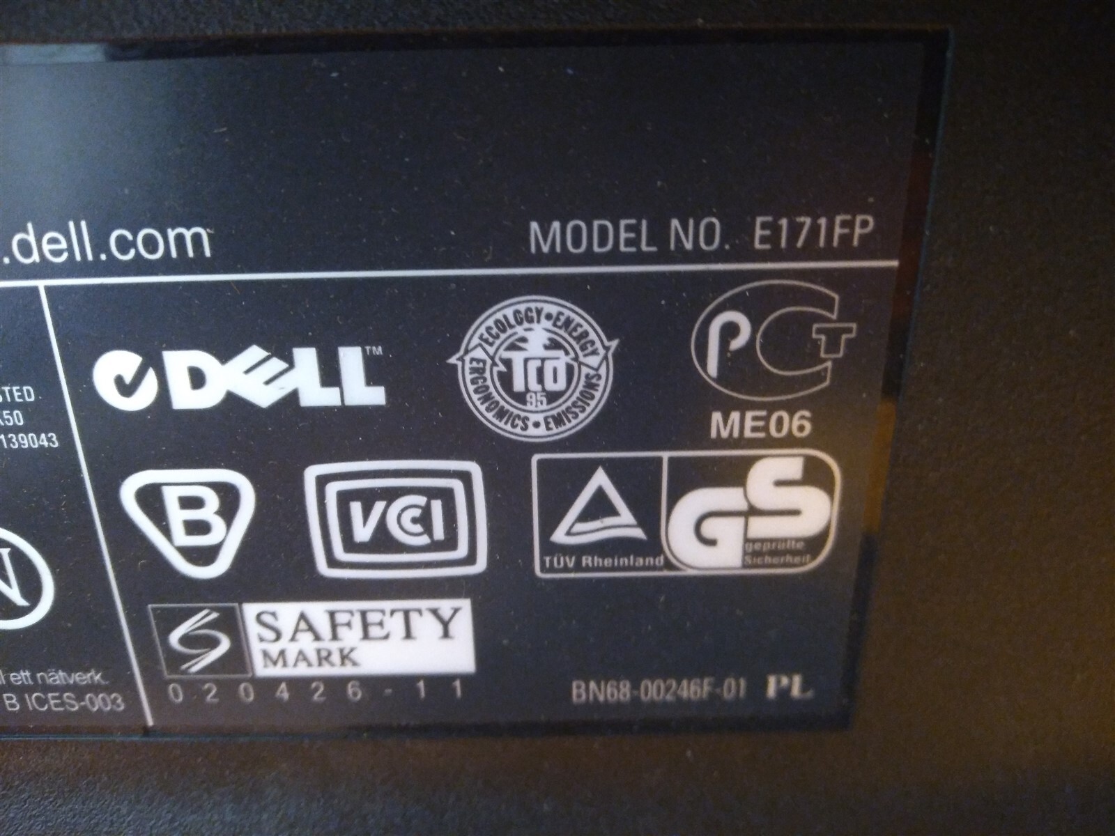⭐️⭐️⭐️⭐️⭐️ Monitor LCD Dell E171FP 17" w Stand