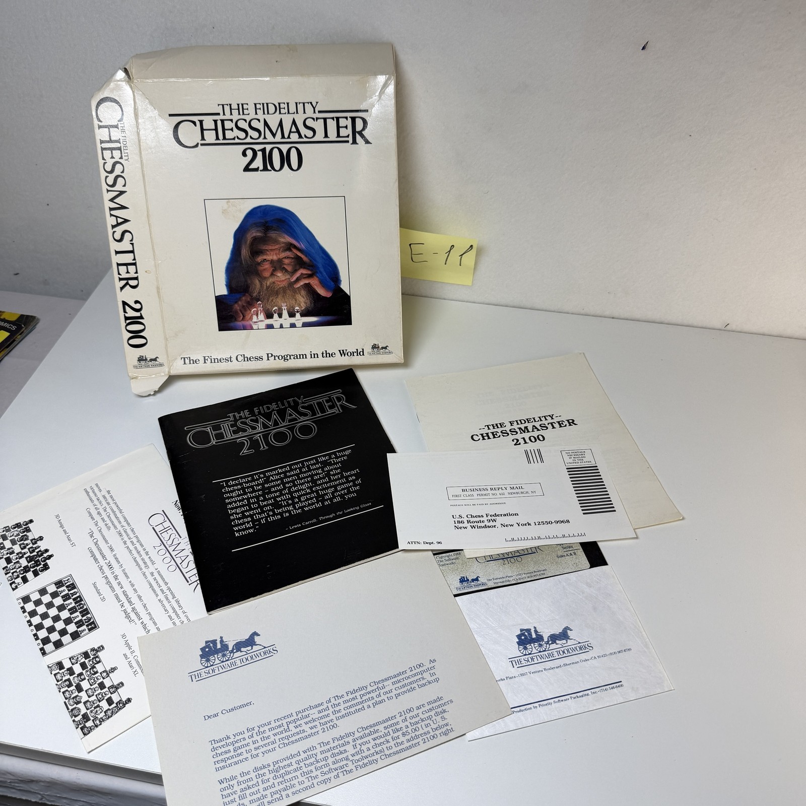 Vintage The Fidelity Chessmaster 2100 Apple II Software Lot E-11