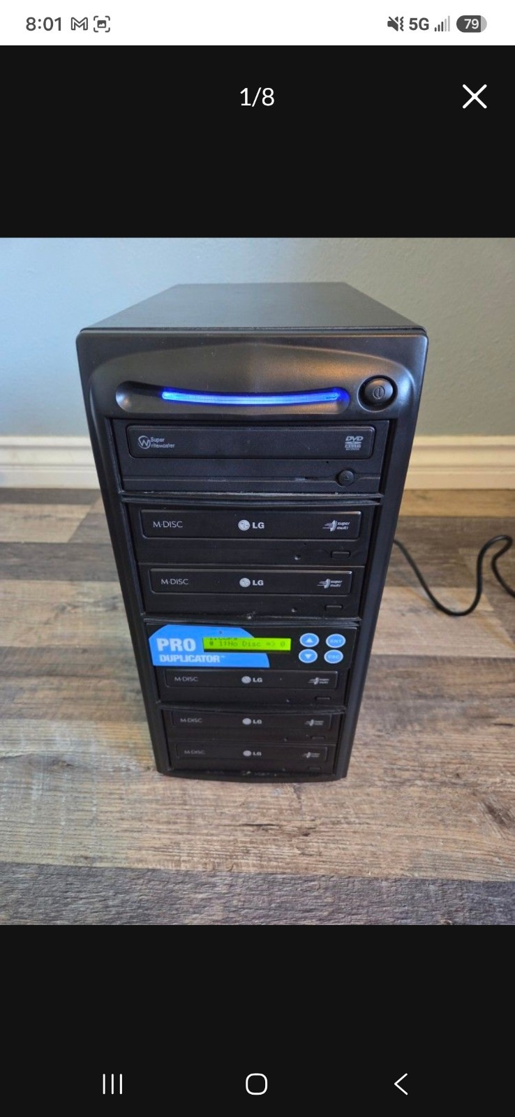 Pro Duplicator 1 TO 5 CD DVD Burner Duplication Tower UNTESTED 