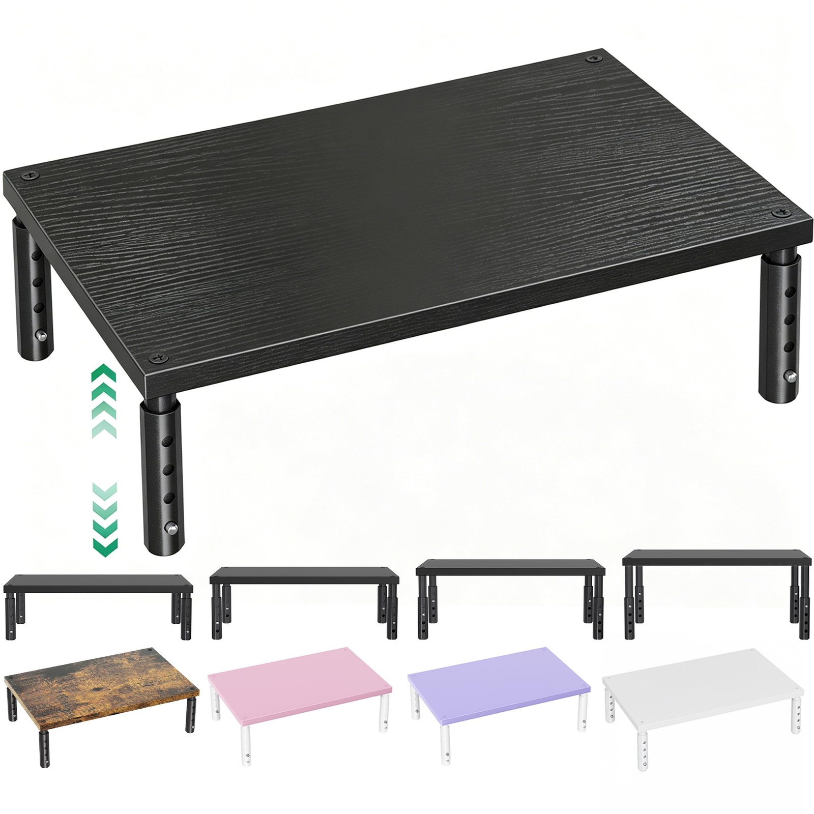 Desk Organizers and Accessories, Adjustable Computer Monitor Stand Riser, Lap...