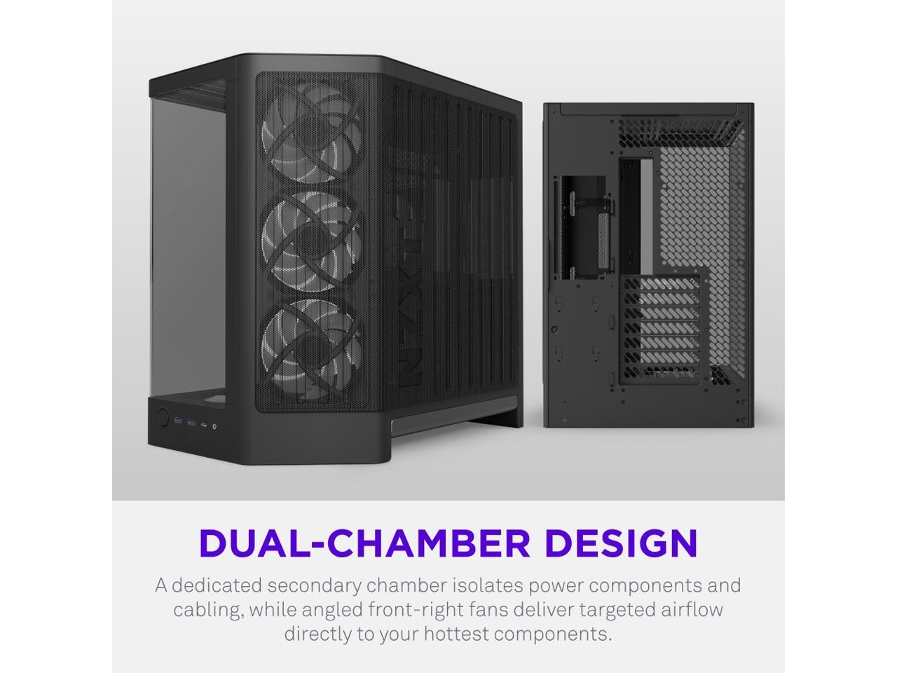NZXT H6 RGB+ (2026) Compact Dual-chamber ATX Case - All Black