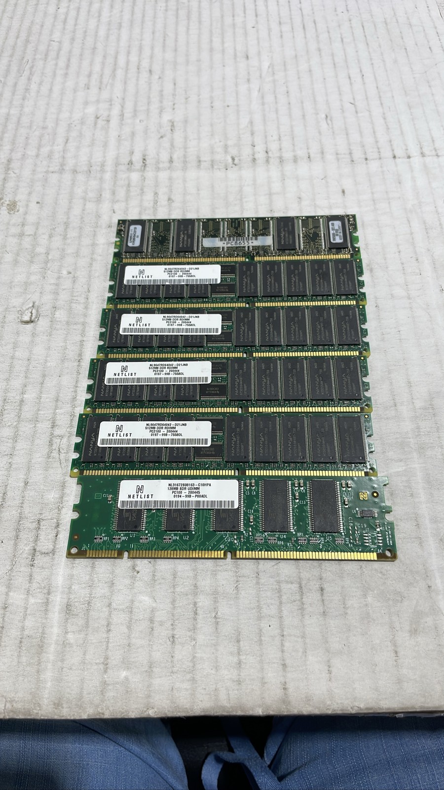 Netlist Server RAM 512MB PC2100 PC100 ECC Mixed Lot Of 6