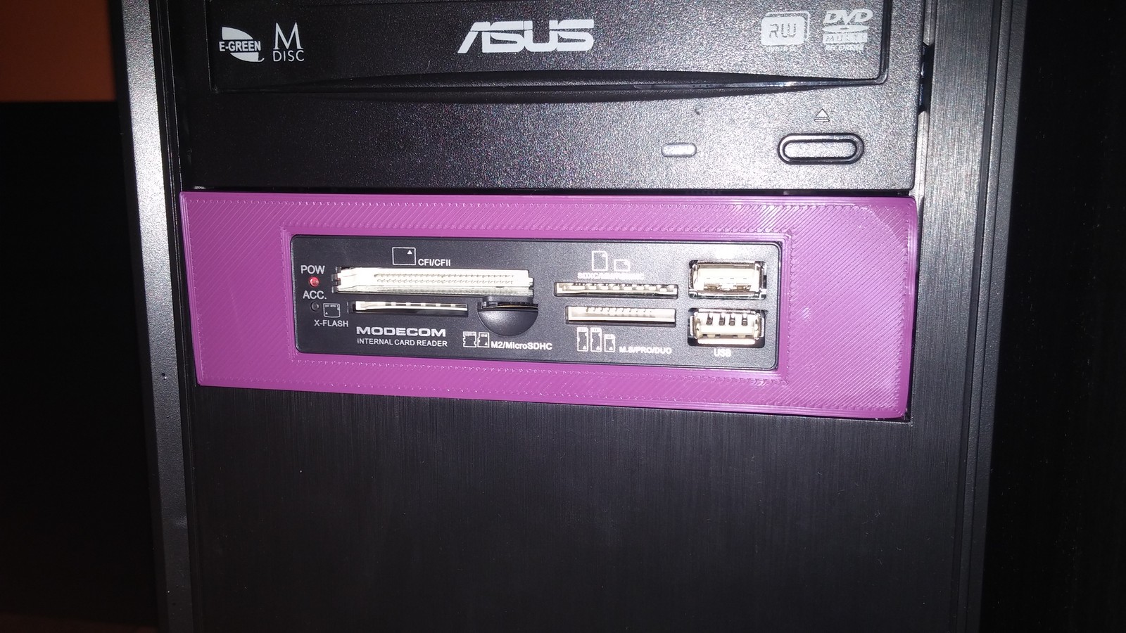 PC case 5.25 to 3.5 adapter 3D-Printed
