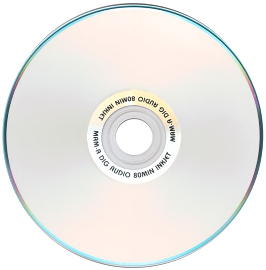 10-Pak MAM-A (Mitsui) DIGITAL-AUDIO Silver Inkjet Printable CD-R's, #11278