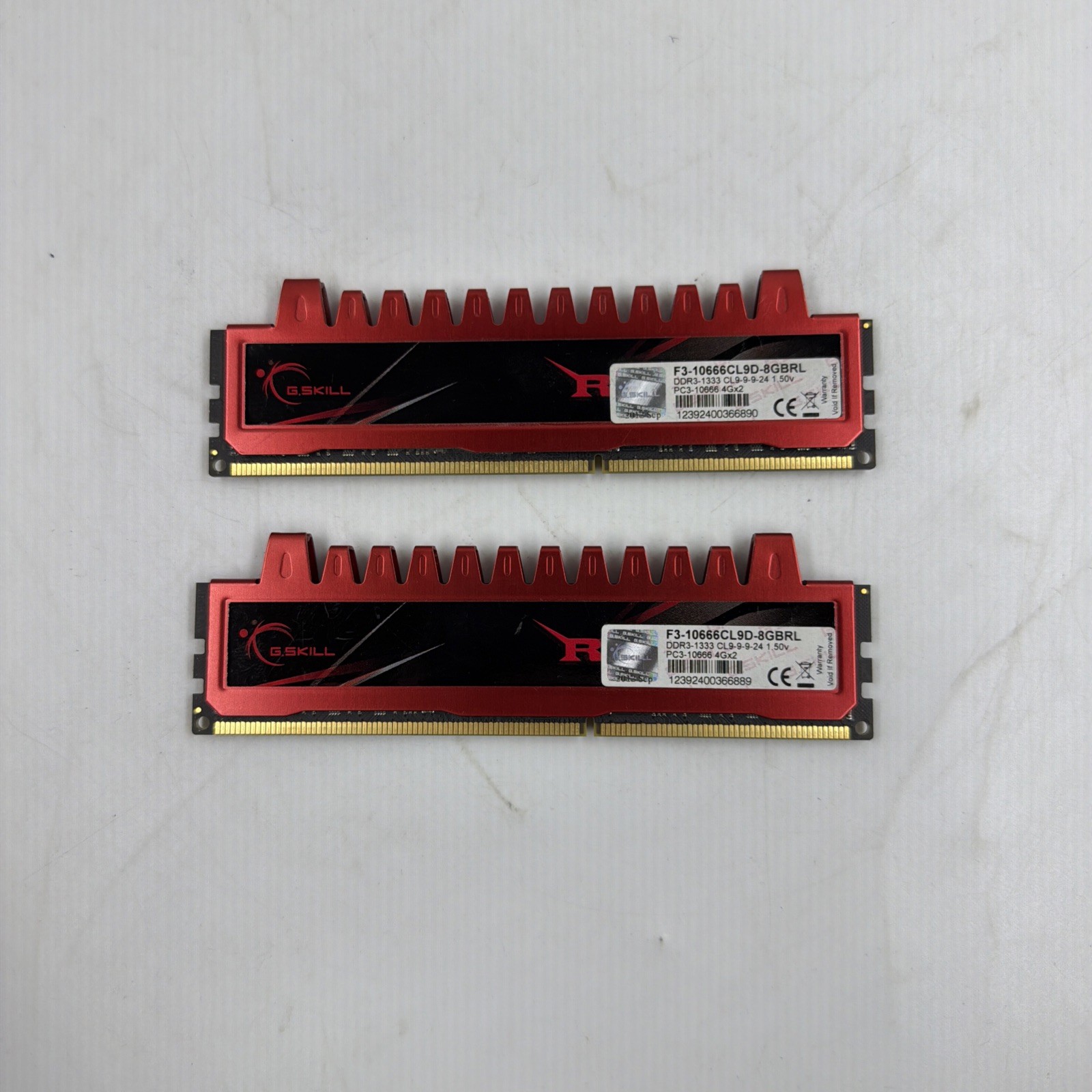 8GB (2x4GB) G.Skill Ripjaws DDR3 1333 gaming DIMMs PC3-10600U F3-10666CL9D-8GBRL