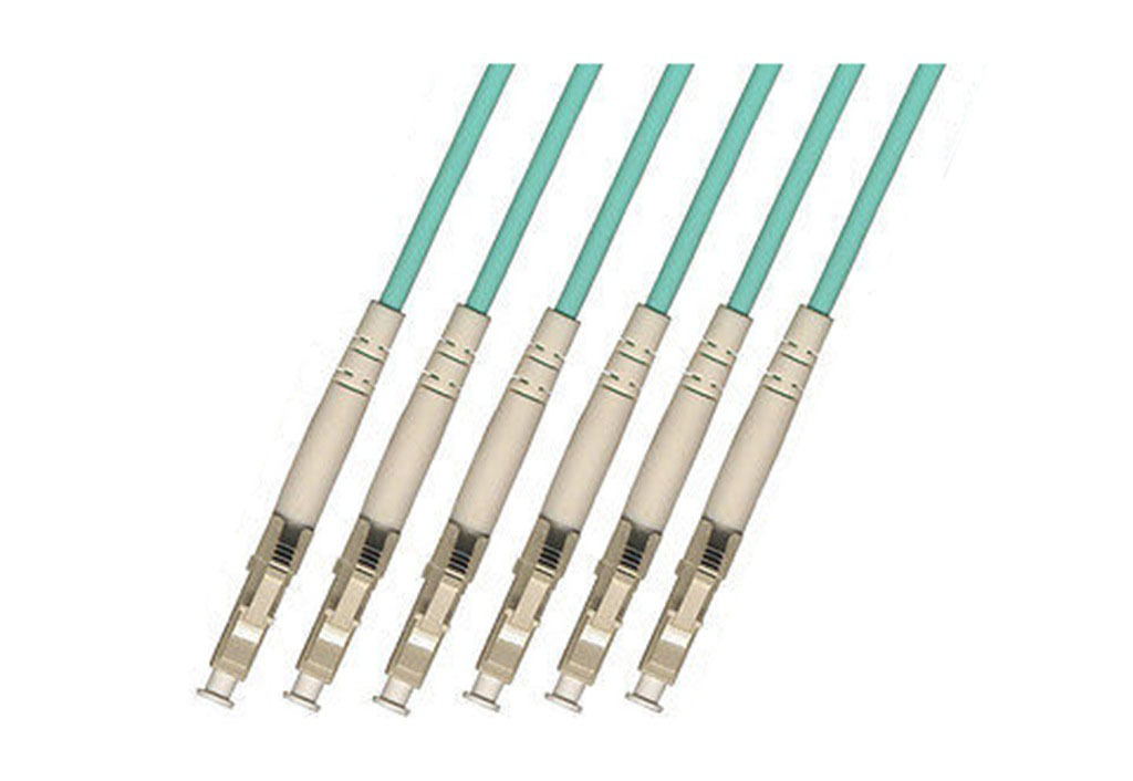 100M INDOOR ARMORED LC-LC 6 STRANDS OM3 50/125 FIBER OPTIC CABLE