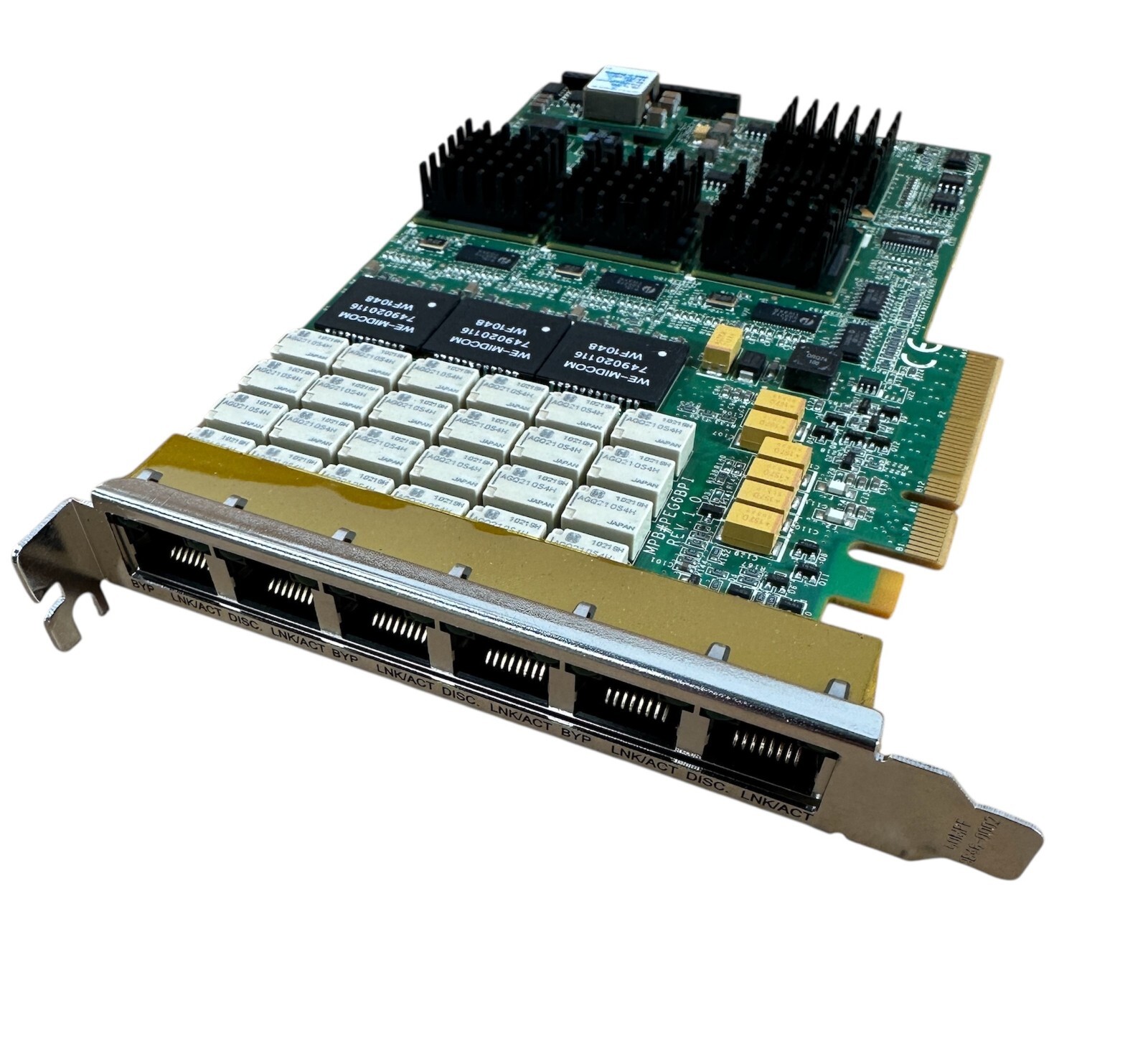 Six Port GbE GigaBit Ethernet Bypass PCI-e VMDq Silicom PEG6BPI6-SD-RoHS V:1.1