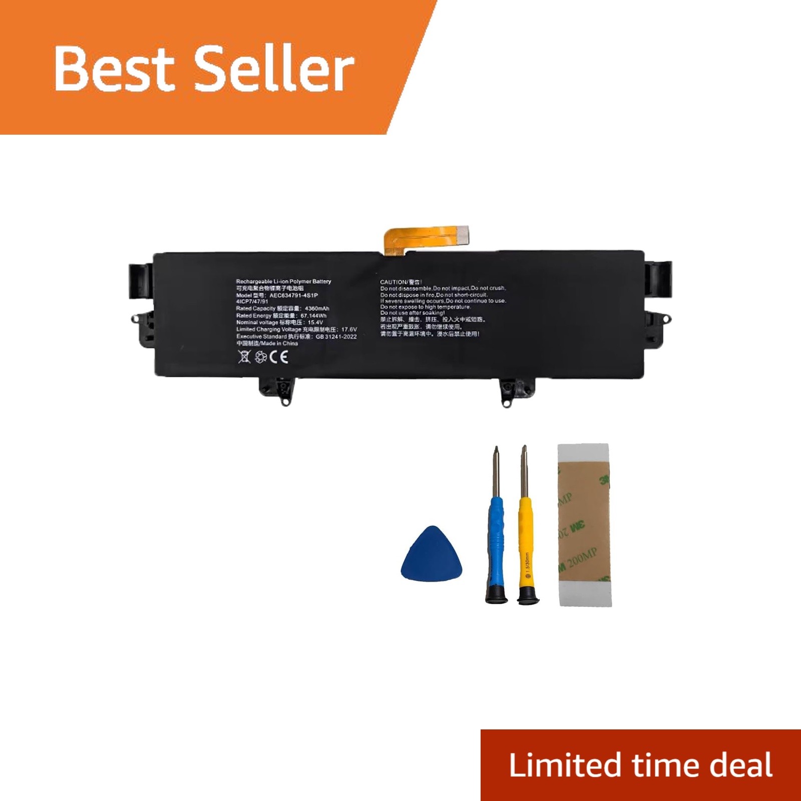HBFVG GPD Win Max 2 Battery Replacement 15.4V 67.144Wh