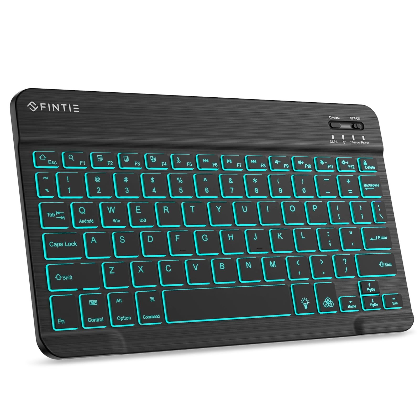 Fintie 10-Inch Ultrathin Wireless Bluetooth Backlight Keyboard, Classic Black