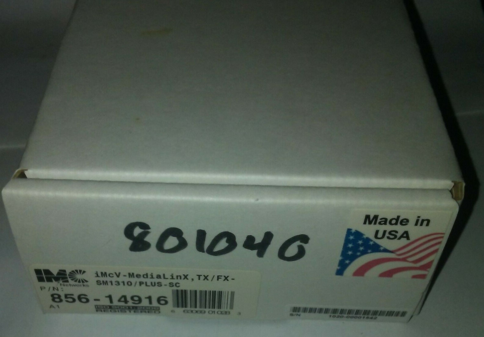IMC Networks IMcV-MediaLinx TX/FX- SM1310/PLUS-SC 856-14916 New Old Stock 