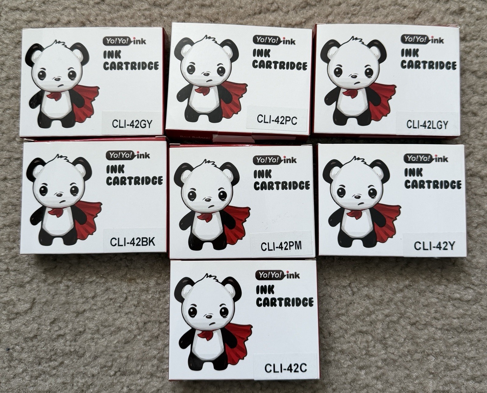 Complete Set of 8 YoYoink Compatible Ink Cartridges for Canon CLI-42