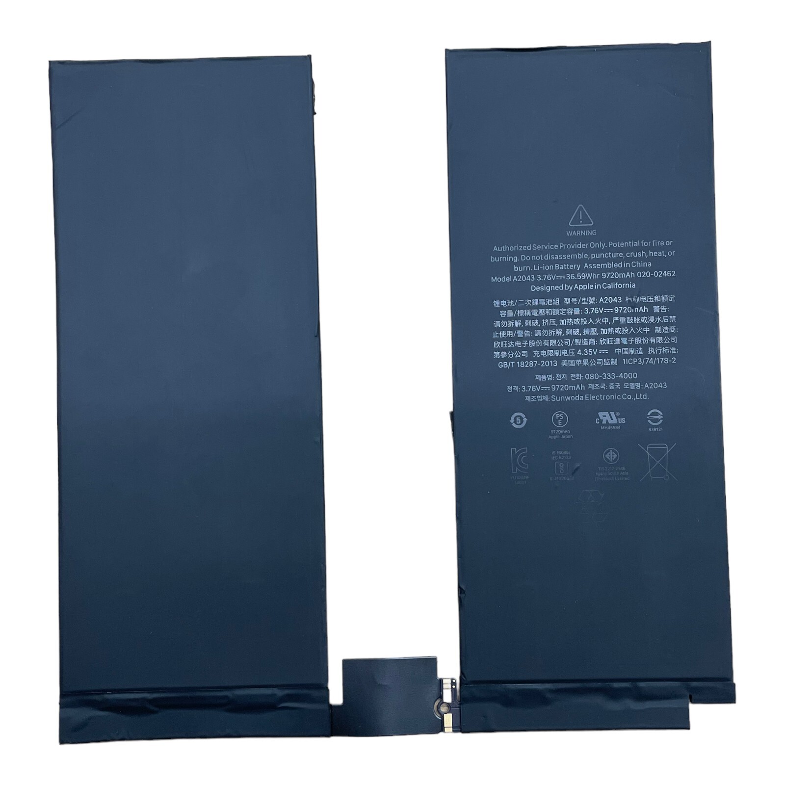 Original Apple iPad Pro 12.9" 3rd 4th 9720mAh Internal Battery Replacement A2043