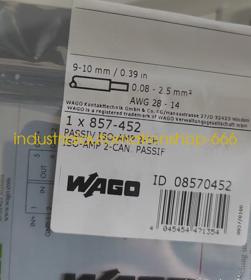 1Pcs New WAGO module 857-452 Via DHL or FedEX