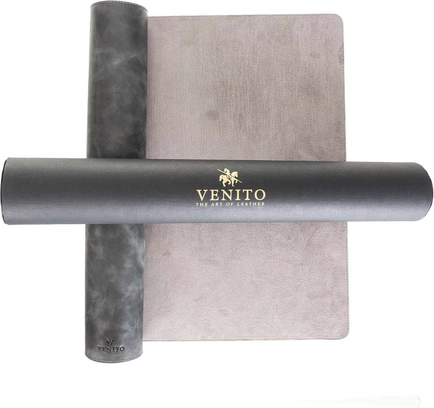 Venito Premium Leather Desk Mat (36 X 19 Inch) - Large Computer Desk Mat for Hom