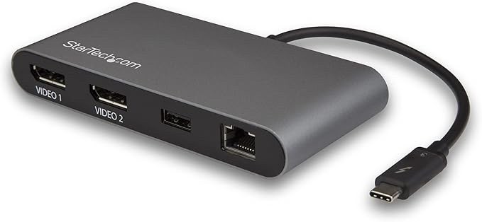 StarTech Thunderbolt 3 Dual 4K DisplayPort Powered Docking Station  TB3DKM2DPL