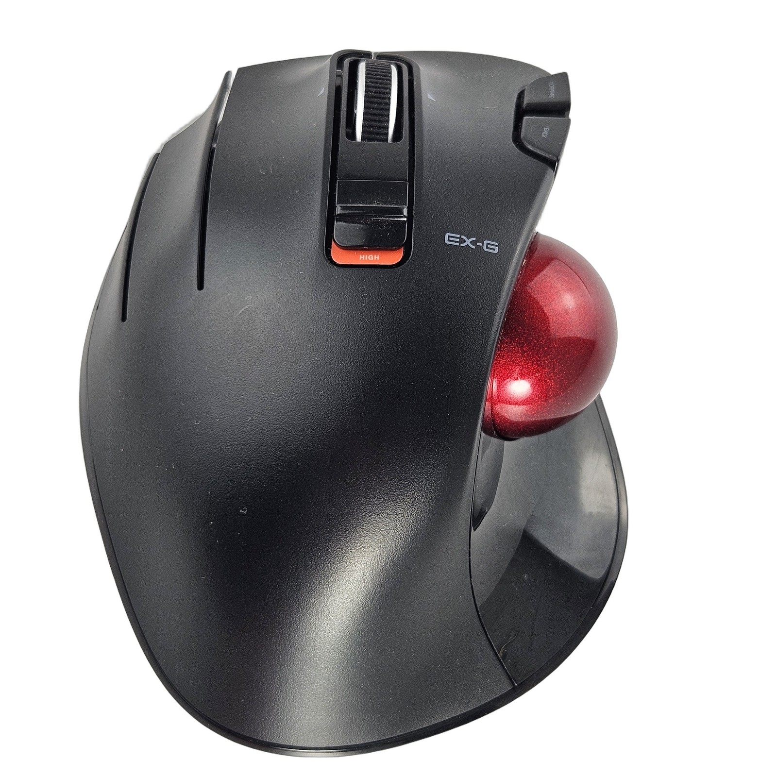 ELECOM EX-G M-XT4DR Left-Handed Wireless Trackball Mouse 6-Button Black Tested