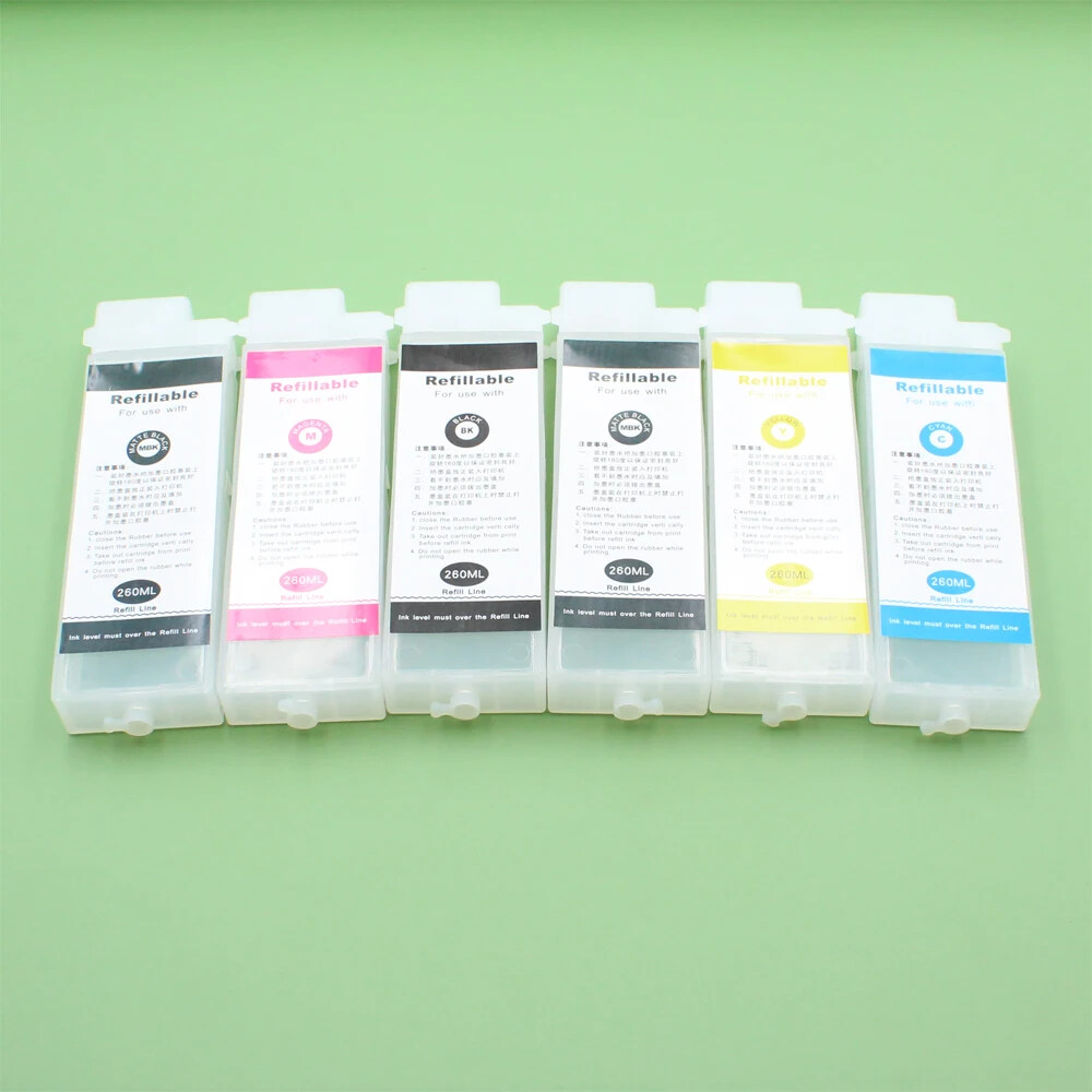 6pcs PFI 107 PFI-107 Refillable Ink Cartridge for Canon iPF680 685 770 780 