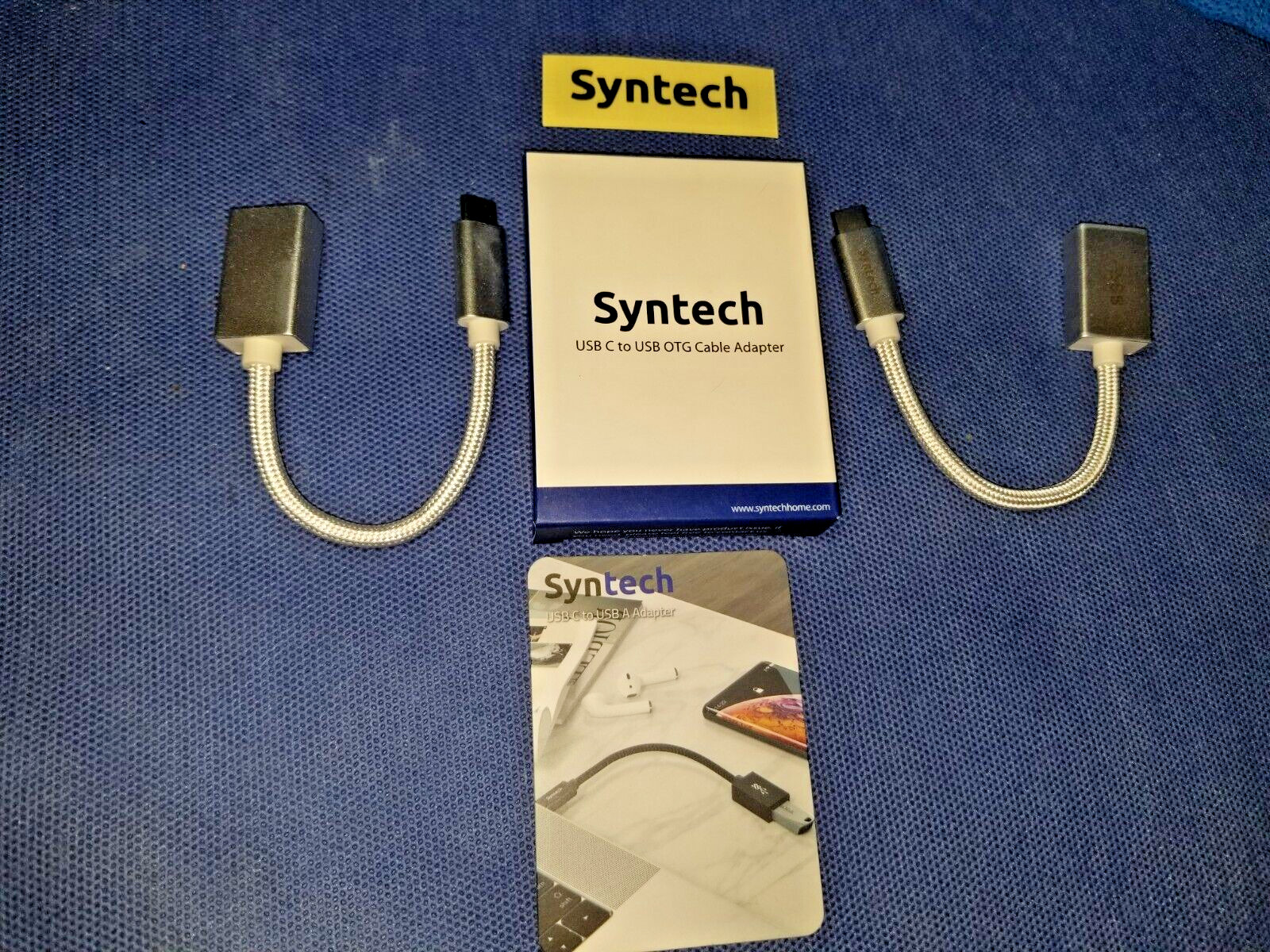QTY 10 2 Pack Syntech Usb C To Usb OTG Adapter Braided Cable 6" 5GBps