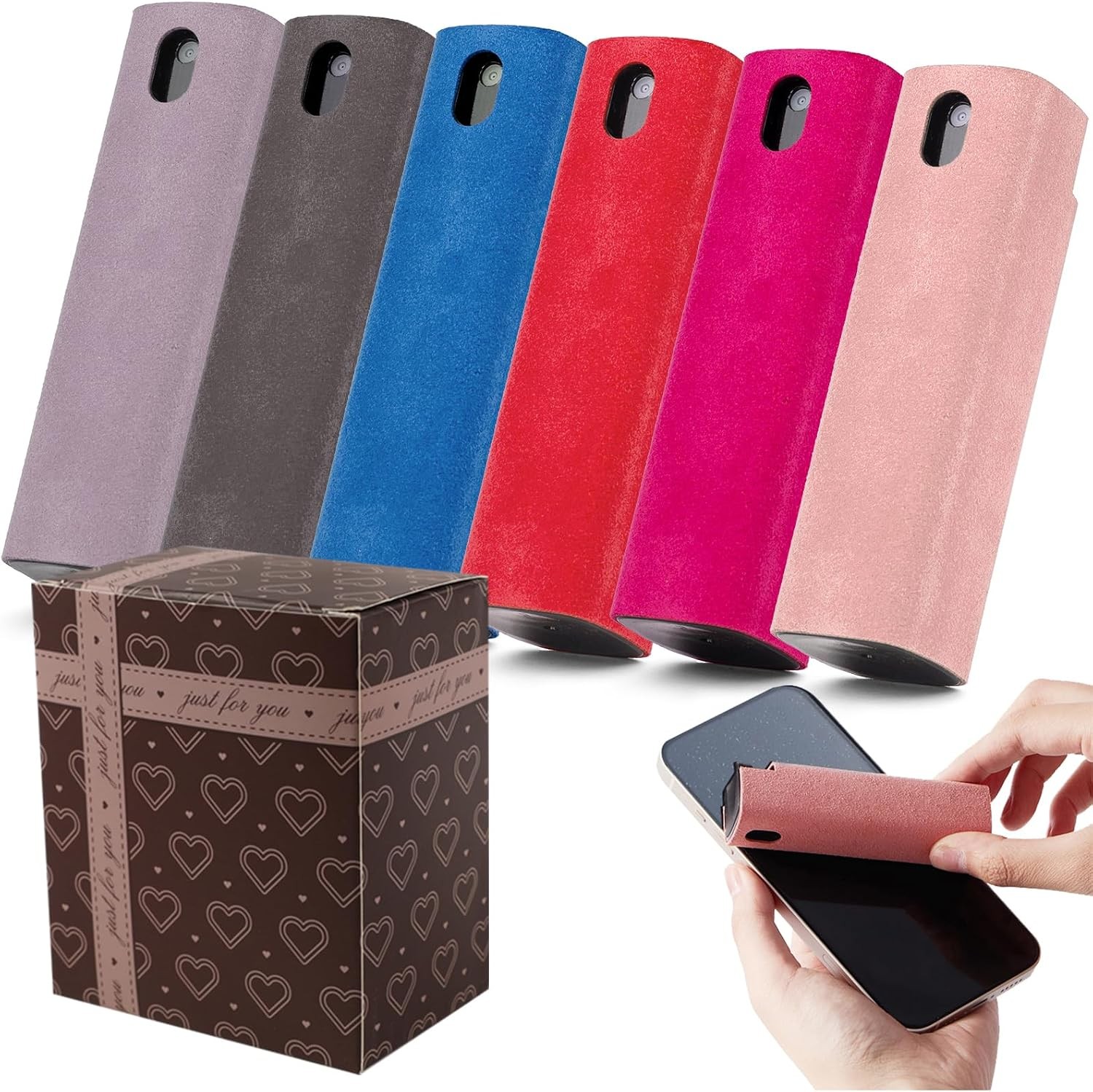 Screen Cleaner Kit 6 Pack 2 in 1 Touchscreen Cleaner Spray for Car Phone TV Lapt