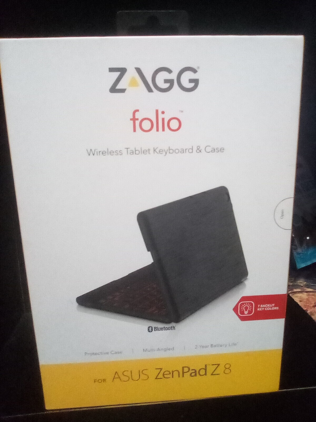 ZAGG Folio Case Hinged Bluetooth Keyboard And Case For ASUS Zen Pad Z8  In Black