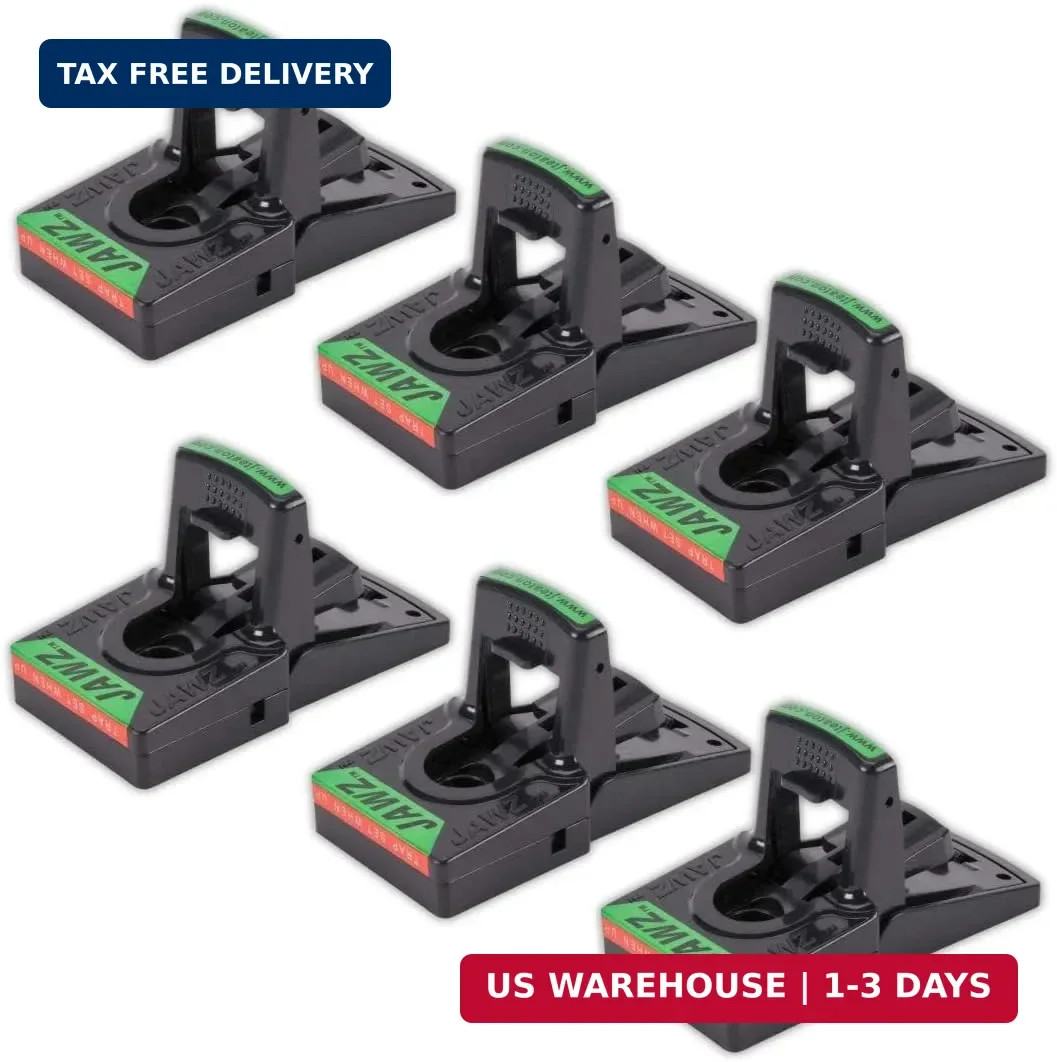 JAWZTM Plastic Mouse Traps Packed Bulk, Packed 6 per Case