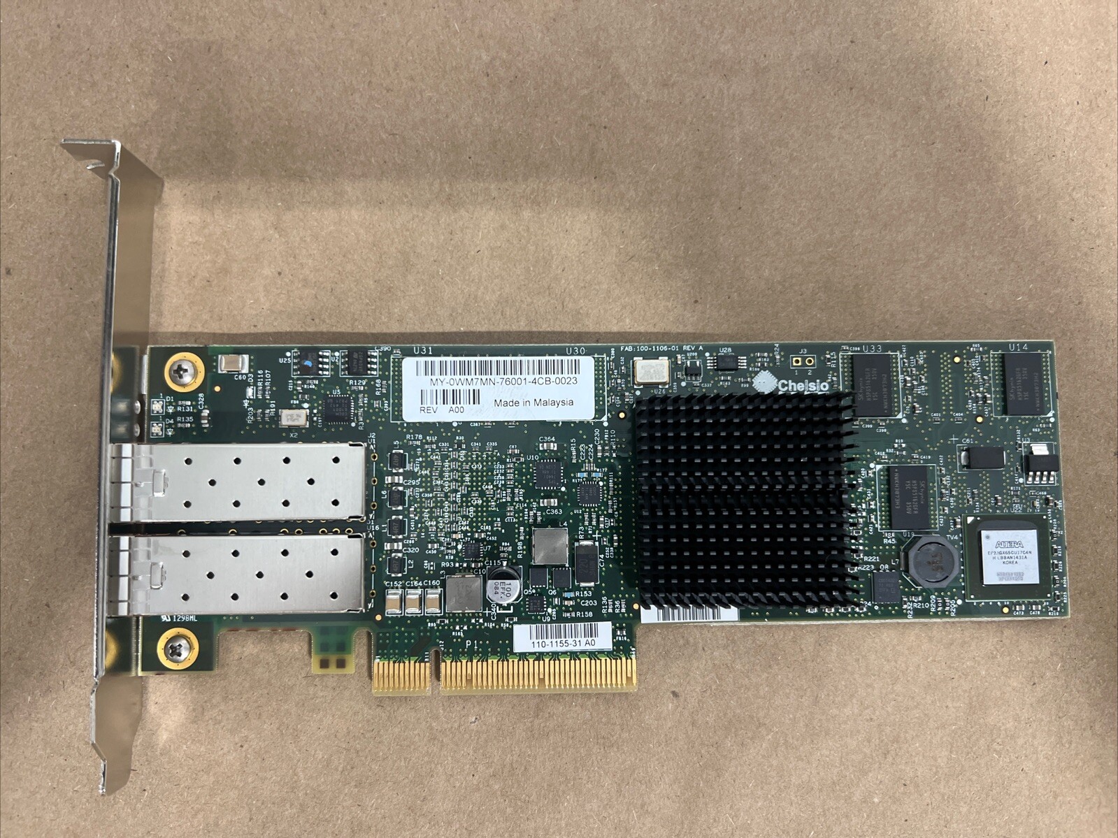 WM7MN 0WM7MN Dell Dual Port 10GB SFP+ PCI-E HBA Chelsio S320E-LP-CR