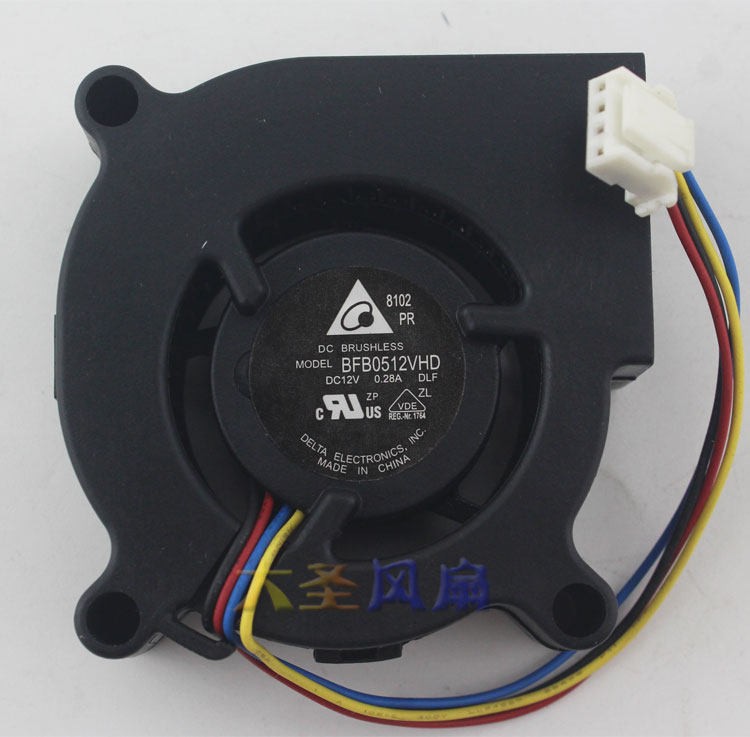 New For Delta BFB0512VHD DLF Turbo Cooling Fan 12V 0.28A 4P Plug Cooling Fan