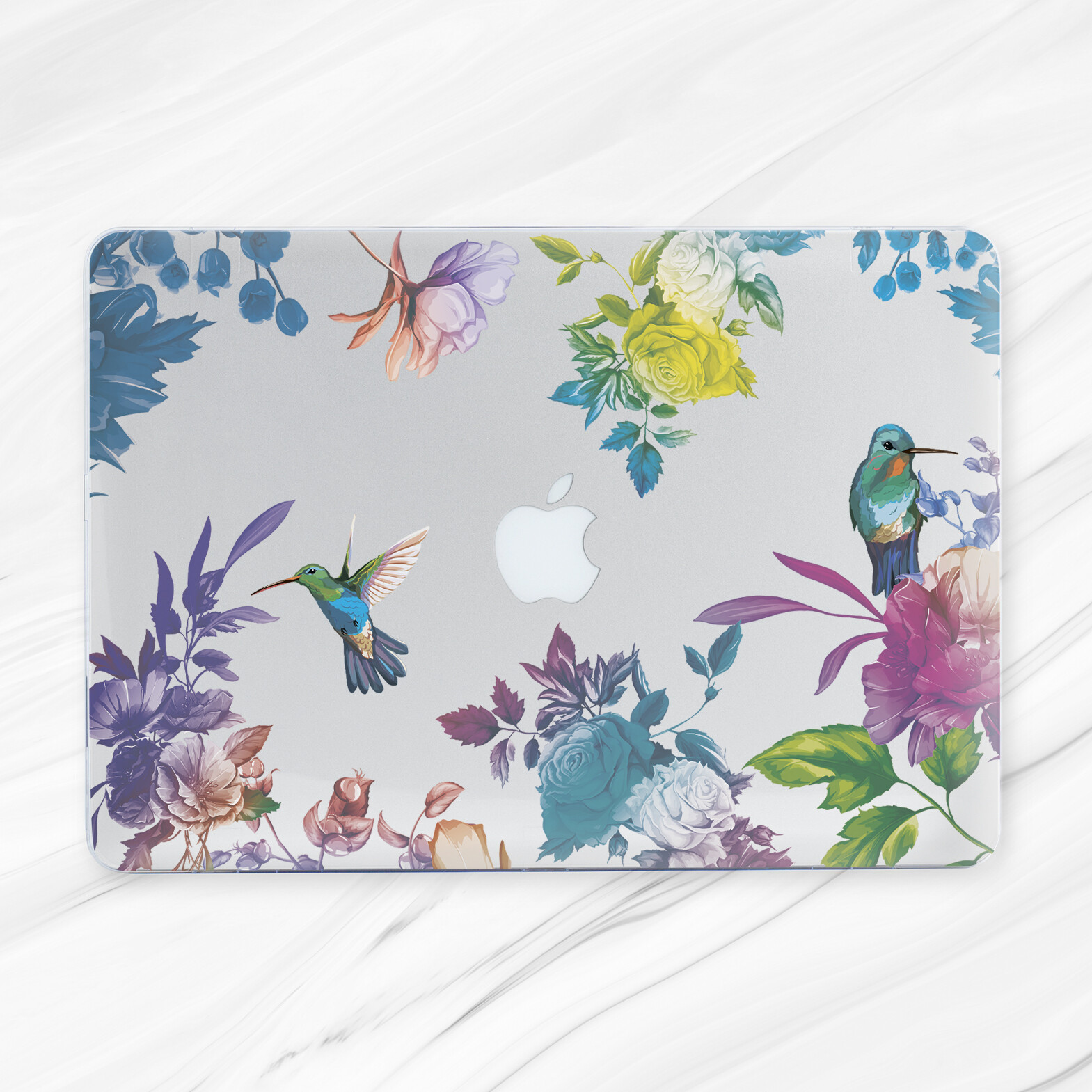 Floral Flower Hummingbird Nature Hard Case For Macbook Air 13 15 Pro 16 13 Neo