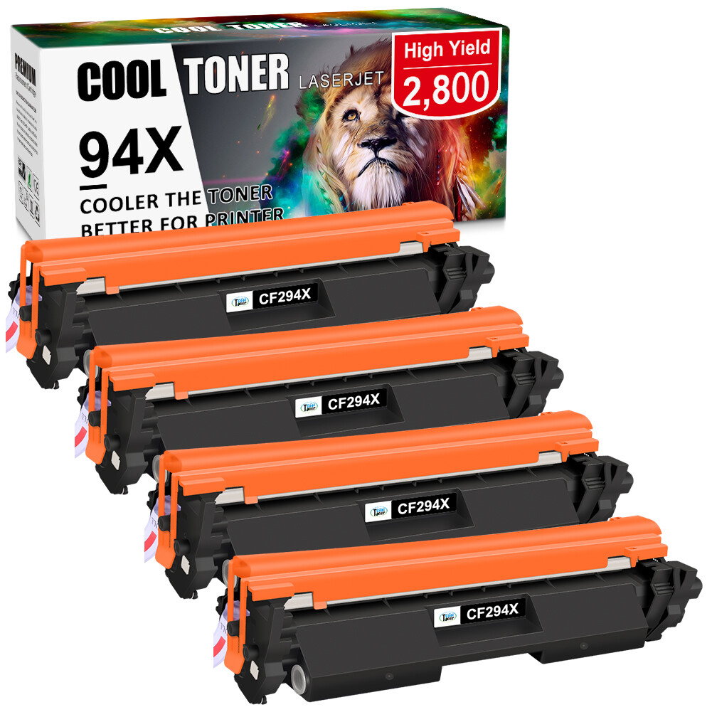 4 Pack CF294X 94X Toner Compatible With HP LaserJet Pro M118dw M148dw M148fdw