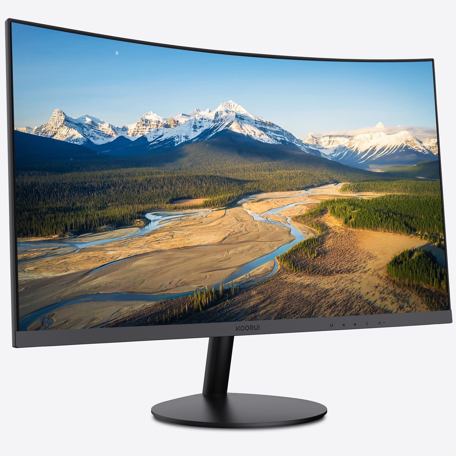 24-Inch Curved Computer Monitor- Full HD 1080P 60Hz Gaming Monitor 1800R LED
