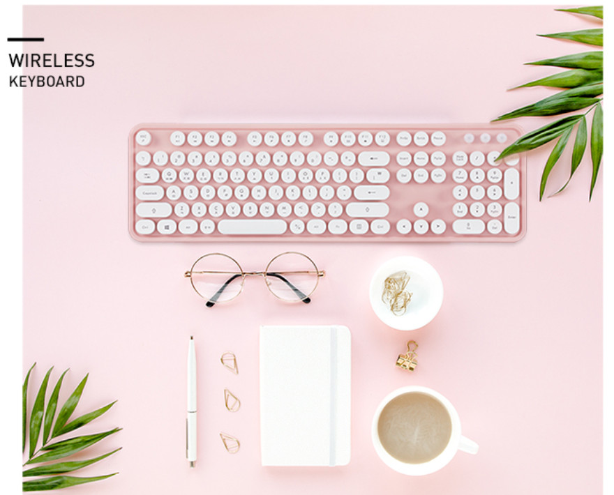 Actto Slim 2.4GHz Wireless Retro Keyboard 4 Color "KBD-48" Expeditedship