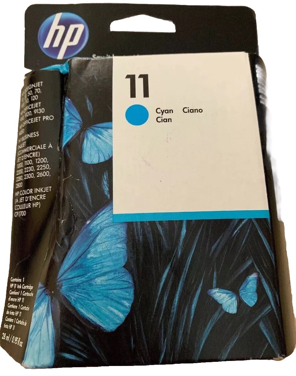 HP 11 Cyan C4836A Ink Cartridge New In Box Expired 06/2014