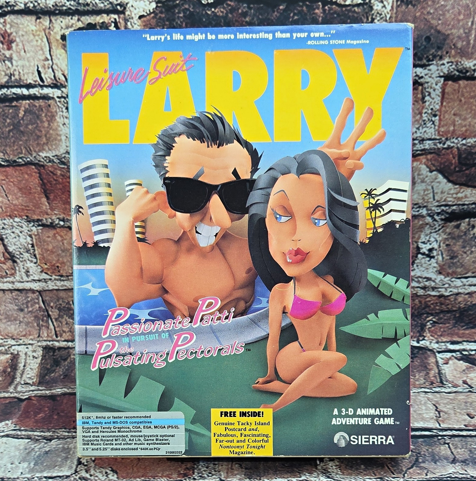 Sierra Leisure Suit Larry III Adventure PC Game MS-DOS 3.5" Floppy Discs Big Box