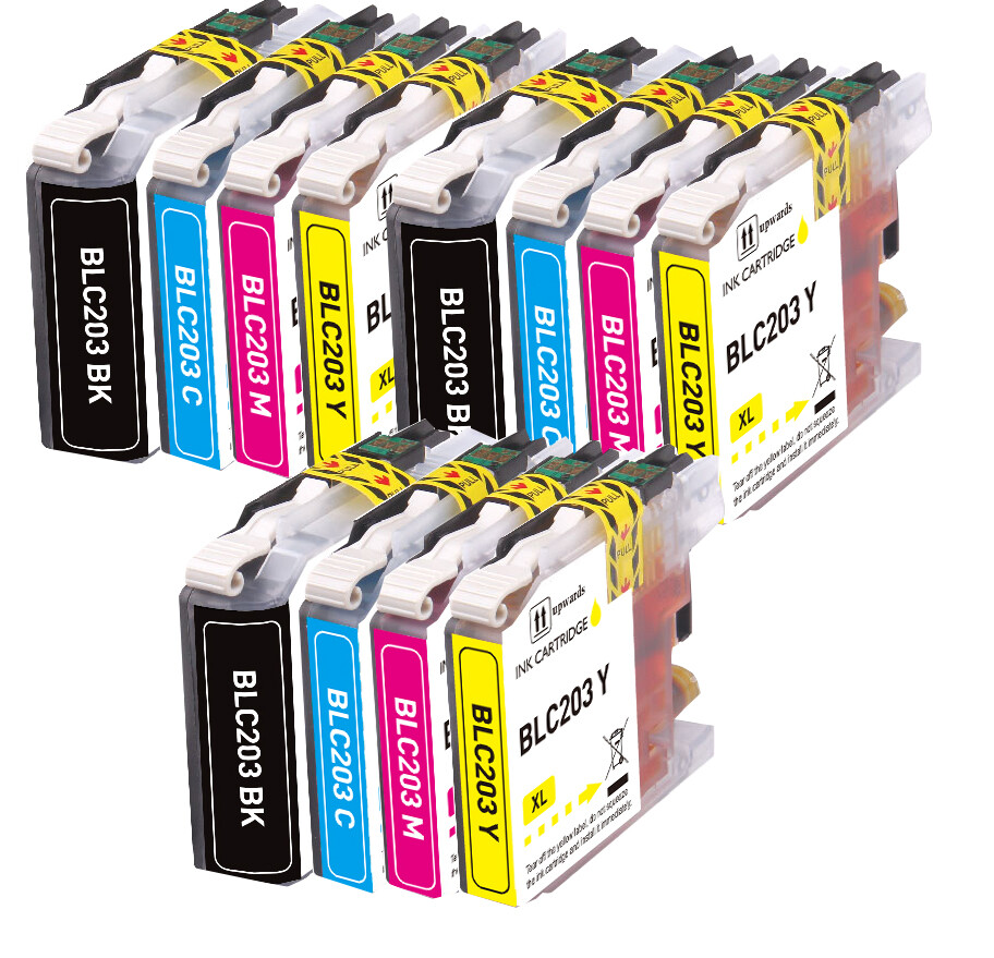 12P Printer Ink Tank Set fits Brother LC203 MFC-J485DW MFC-J680DW MFC-J5320DW