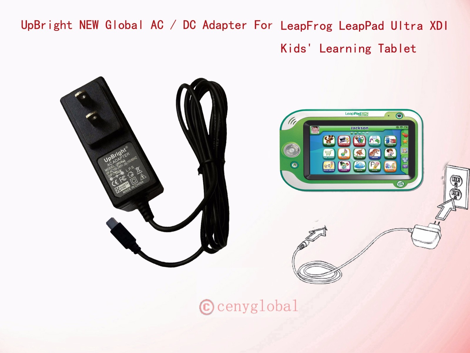 5V AC/DC Adapter For LeapFrog LeapPad Ultra XDi #33200 #33300 Tablet PC Charger