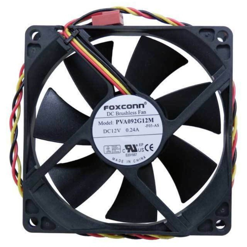 For FOXCONN PVA092G12M 90*90*25MM 12V 0.24A 3Pin Cooling Fan